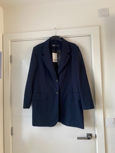 Zara navy longline - zara,