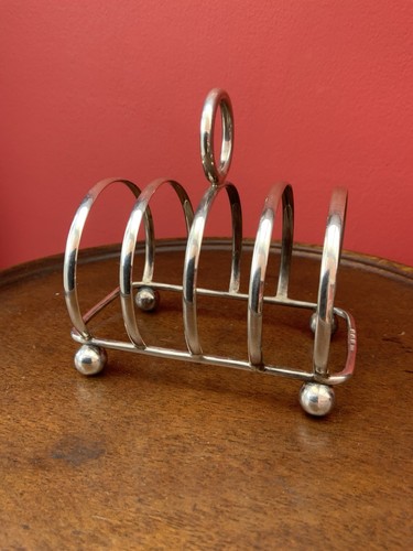 Antique silver toast - toast, rack