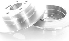 2x Solid Brake Discs Rear for