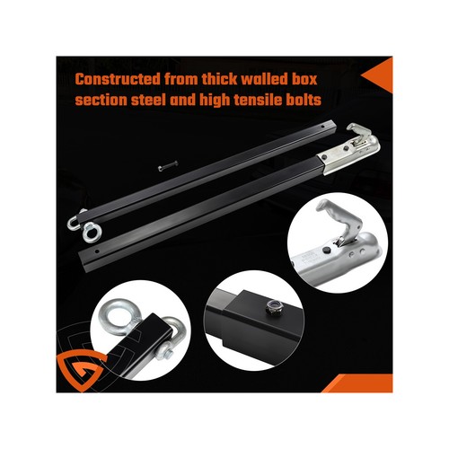 Recovery tow pole black - tow, heavy