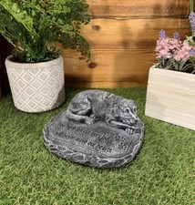 STONE GARDEN MEMORIAL DOG WITH
