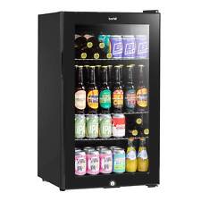 85L Drinks Cooler, Under Counter Fridge, 110xCans, 474x840mm - Black