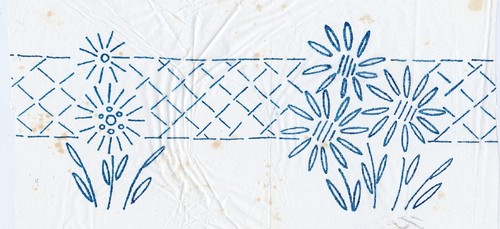 Vintage embroidery transfer - vintage,