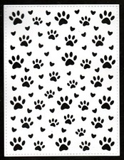 6 NEW LARGE PAW PRINT CARD