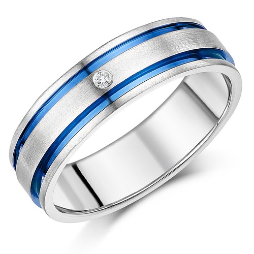 7mm men titanium diamond - 7mm,