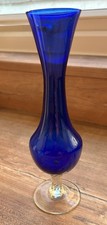 Vintage Cobalt Blue Glass Bud