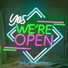 Yes We‘re Open Neon Light