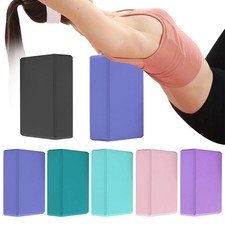 2 x Yoga Block Pilates Foam Foaming Brick Stretch Gym Fitness Exercise Bolster