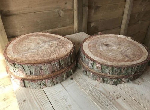 Rustic log slices approx - slices,, 4