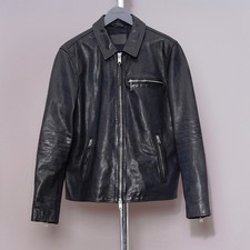 ALL SAINTS Leather Jacket Mens