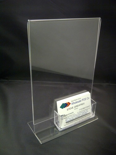 Menu holder clear plastic - holder,