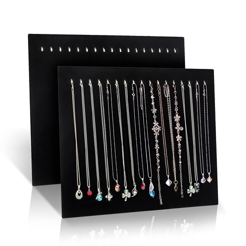 Black velvet necklace - black,