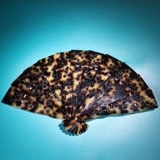hawksbill turtle Spotted Texture Flower Pattern folding fan Fan Screen Amulet
