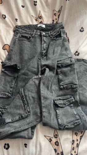 Zara denim cargo trousers - , size