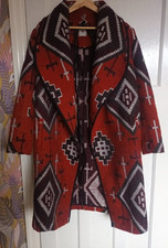Orange Navajo Blanket Coat New