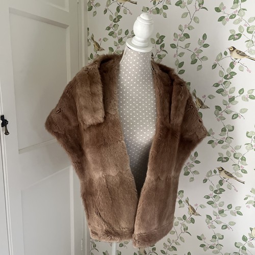 Vintage mink fur wrap stole - mink,