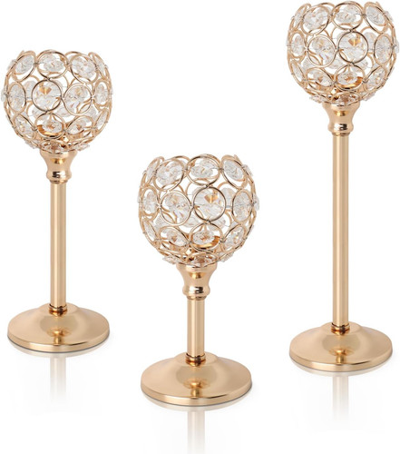 Gold taper candle - gold,