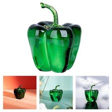 Glass Fruit Decoration Crystals Chili Cherry Statue Art   Sculpture