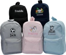 Personalised Mini Toddler Bag Embroidered Kids Backpack Named Rucksack School PE