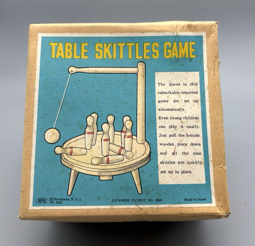 Vintage wood table - table, skittles