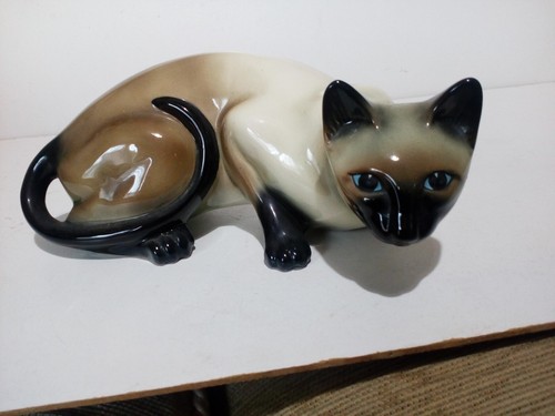 Siamese cat large ceramic - cat,,