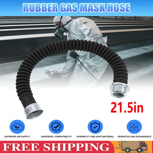 Rubber gas mask 21in hose - gas,