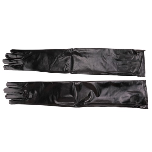 Long gloves leather optics - gloves, in