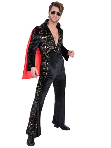 Smiffys elvis black rhinestone - elvis,