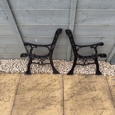 Pair Of Children’s Iron Bench Ends