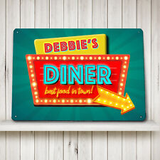 Personalised Retro Diner Metal A4 Sign - American 50's Diner sign