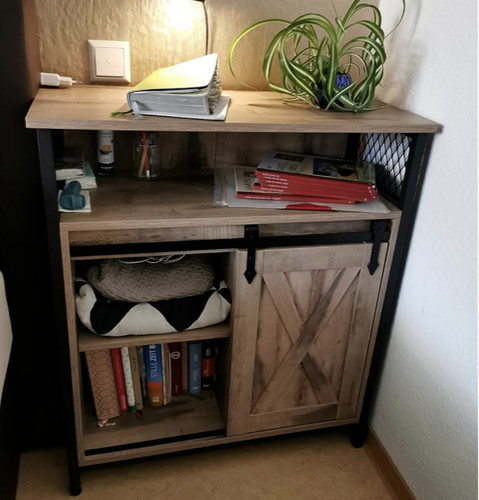 Rustic side cabinet vintage - side,