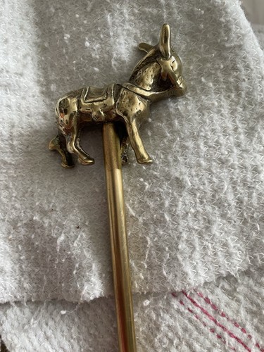 Solid brass donkey - brass,