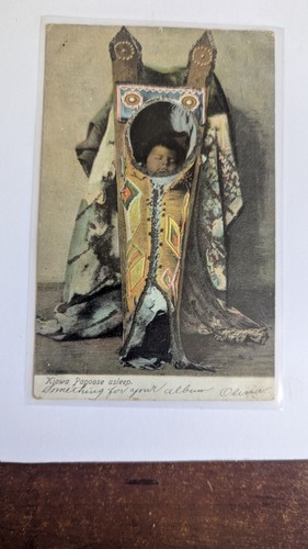 Postcard papoose indian baby - postcard,