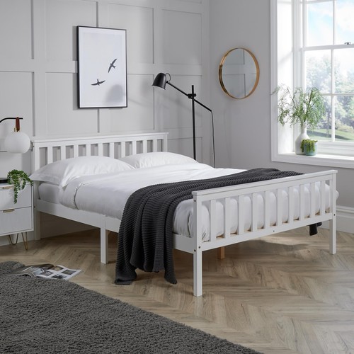 Small double wooden bed - small,
