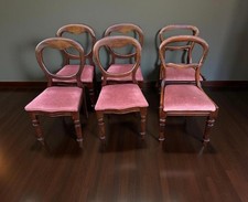 Set of six antique mahogany