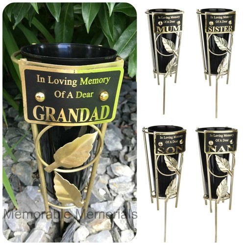 Loving memory grave pot - in,