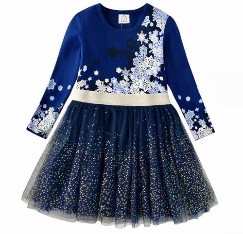 Girls dress snowflakes - girls,