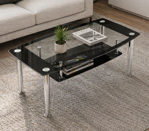 Black clear glass coffee - &,