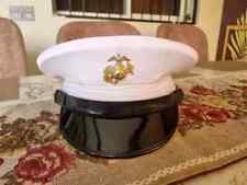USMC US Marine Corps Dress Blue white enlisted frame hat cover