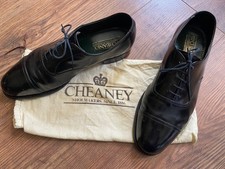 Vintage Joseph Cheaney Oxford Shoes Black Leather Conway Very Good Condition UK9