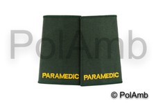 PARAMEDIC Epaulettes Ambulance Medic Officer Epaulette Slides Sliders Badges