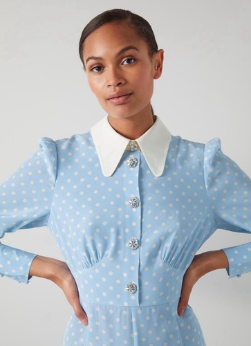 Bennett sky blue polka - lk,