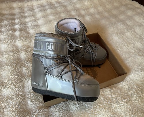 Moon boot silver lace ankle - silver,