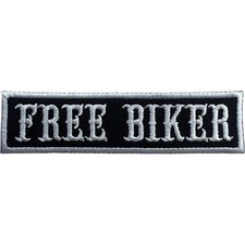 FREE BIKER Patch Iron Sew On