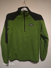 Bear Grylls by Craghoppers Fleece Jacket Mens Small Green Black Logo Half Zip