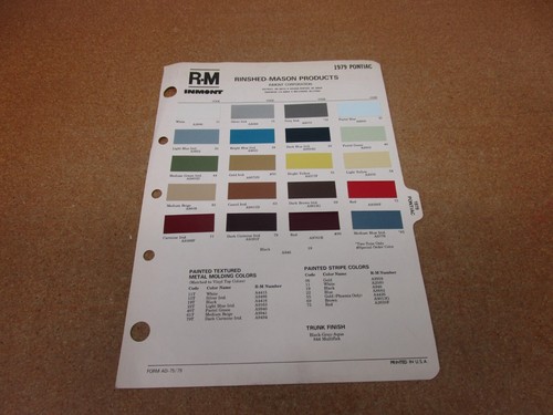 1979 pontiac car paint - paint, color