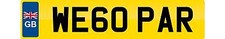 PRIVATE NUMBER PLATE WE60 PAR CHERISHED PERSONAL REGISTRATION WE GO PAR GOLF