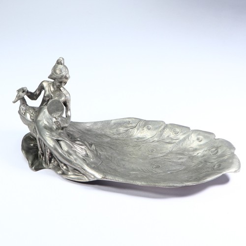 Art nouveau pewter woman - art, 95