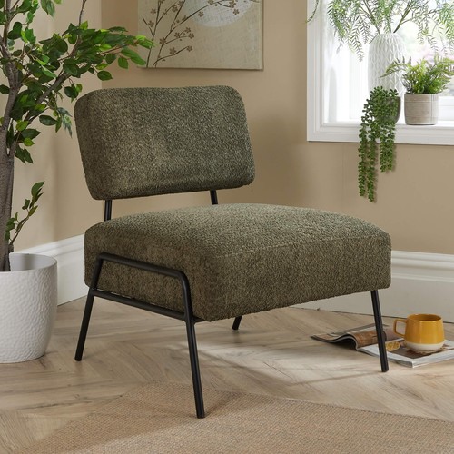 Boucle accent chair black - boucle,