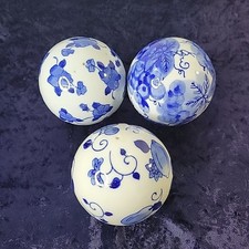 Set of 3 3" Vintage Blue &